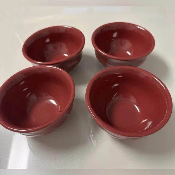 Longaberger Red Pottery Bowl - Picture 3 of 4